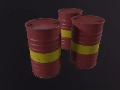 Rusty Oil Barrel 3D Model Low-poly 3D model