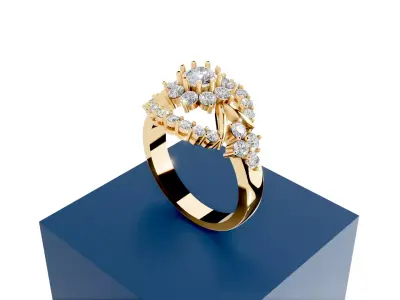 Girl Ring Free 3D print model