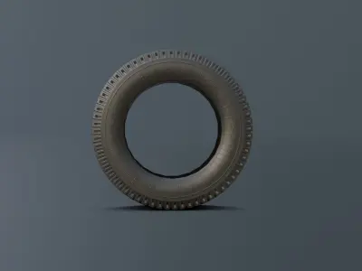 Tire for truck GAZ 3307 Free low-poly 3D model