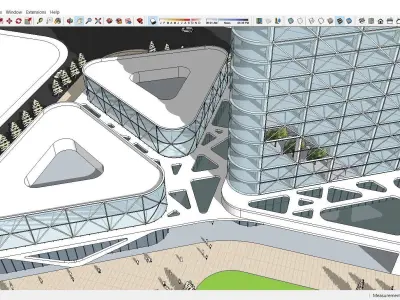 Sketchup Commercial Complex N9 3D model