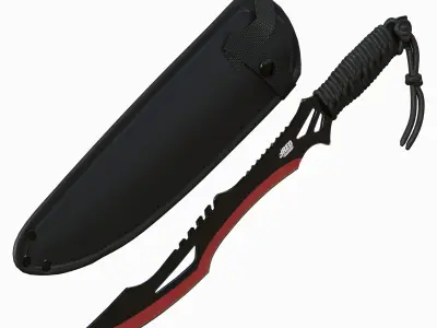 Red Guardian Twin Machete Low-poly 3D model
