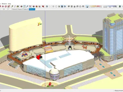 Sketchup Commercial Office Complex 246 3D model