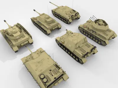 Panzer IV variation 3D Model Pack