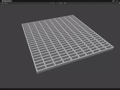 Steel Grating Flooring 2 3D print model