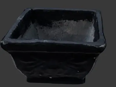 Antique Stone Planter Scan Low-poly 3D model