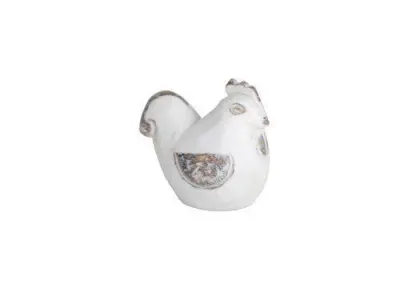 White Decorative Rooster Figurine Animal 3D model