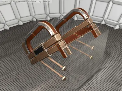 Wood Stairs - Construction Element 1 3D model