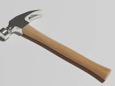 Regular Claw Nail Hammer Low-poly 3D model