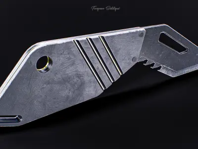 Knife Stylized  Low-poly 3D model