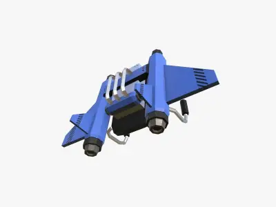 Jetpack Low Poly C03 - SciFi Character Design Low-poly 3D model