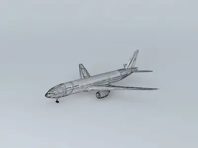 Royal Airways Boeing 777-300 with interior Free 3D model