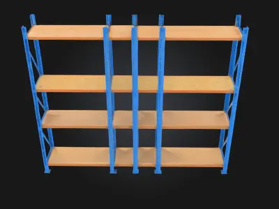 Warehouse Shelving Unit  Organized Strength for Industrial  Free 3D model