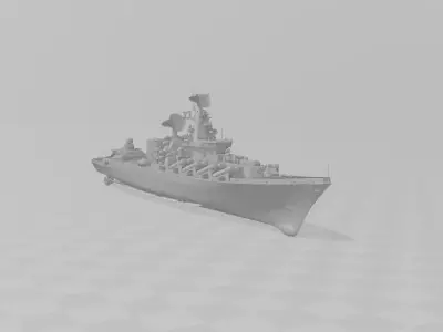  Fleet of the Russian Federation Slava-class cruiser 3D print model