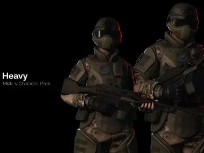 Rapid Fire Military Collection - Modular Army Characters 3D Model Pack