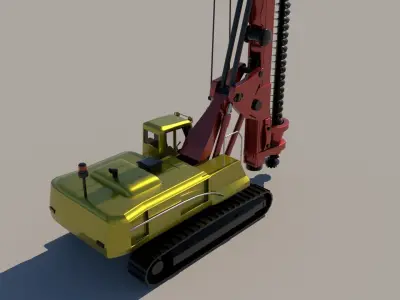 Drilling vehicle 3D model