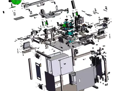 Vacuum tube assembly packaging machine 3D model