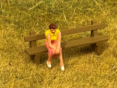 Model Railway Sleeper Picnic Table and Bench 3D print model