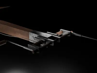 Genoese Crossbow Free low-poly 3D model