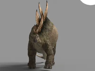 Stegosaurus animations Low-poly 3D model