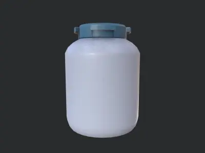 Bioplastic Drum 01 Low-poly 3D model