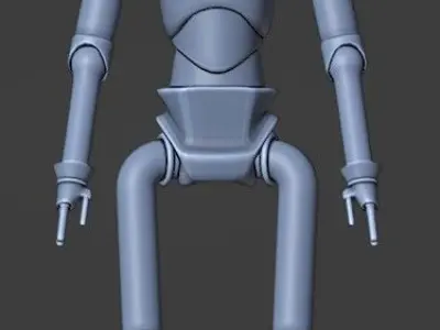 Simple Steampunk Robot 3D model