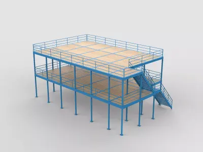 industrial mezzanine floor 3D model