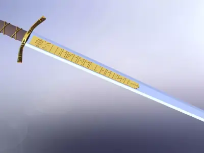 Excalibur sword 3D model shop