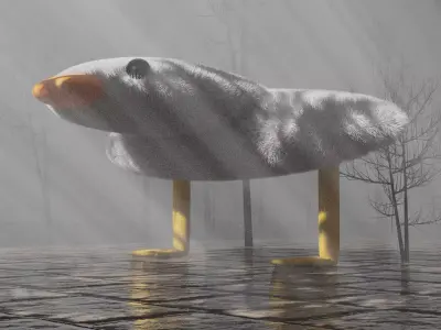 duck realistic in rain Free 3D model