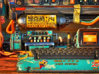 Cyberpunk  Control Desk 3d asset 3D model