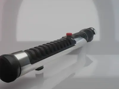Qui Gon Jinn Lightsaber Low-poly 3D model