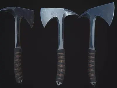 Modern Axe 07 Low-poly 3D model
