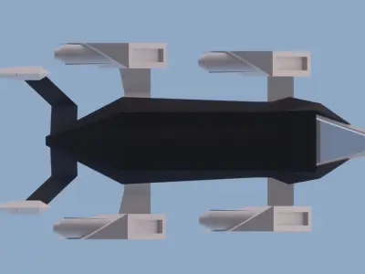 LOW-POLY cargo plane Low-poly 3D model