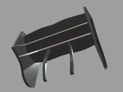 Car Spoiler 019 Low-poly 3D model