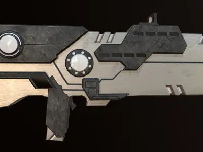 Sci Fi Gun Low-poly 3D model purchase