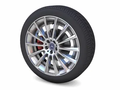Mercedes-Benz-SL Rim 3D Model Low-poly 3D model