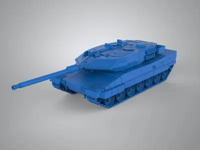 Leopard 2A7 main battle tank 3D print model