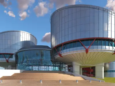 European Court of Human Rights Building 3D model