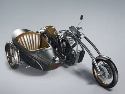 Bike Steampunk 3D model