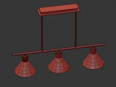 GLASS INDUSTRIAL LAMP 3D model