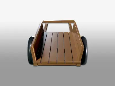 Free Wooden Cart Free 3D model