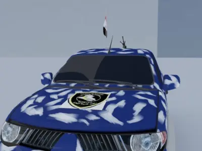 Iraqi police pick up  Low-poly 3D model