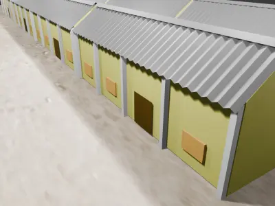 Traditional Grain Storage House 3D Model Low-poly 3D model