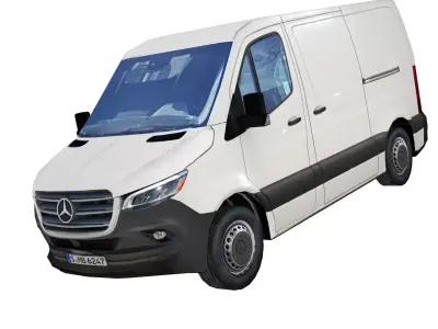 Mercedes Benz Sprinter L1 2020 panel van low poly model  Low-poly 3D model