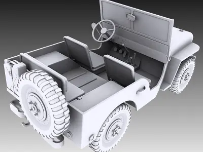 Willys Jeep 3D model purchase