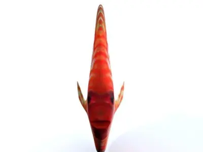 Disco fish Low-poly 3D model