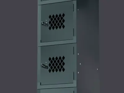 Steel Locker 002 Quint 3D model