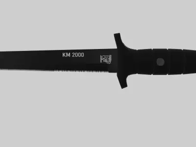 KM2000 combat knife Low-poly 3D model
