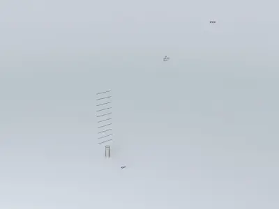 Propulsion kite flying in air Free 3D model