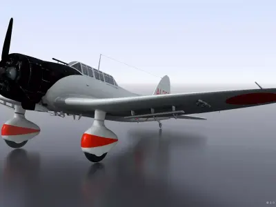 D3A1 - Rigged Low-poly 3D model