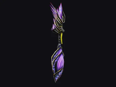 Magic Wand Rod Stick Fairy Staff Scepter Inventory Item Low-poly 3D model